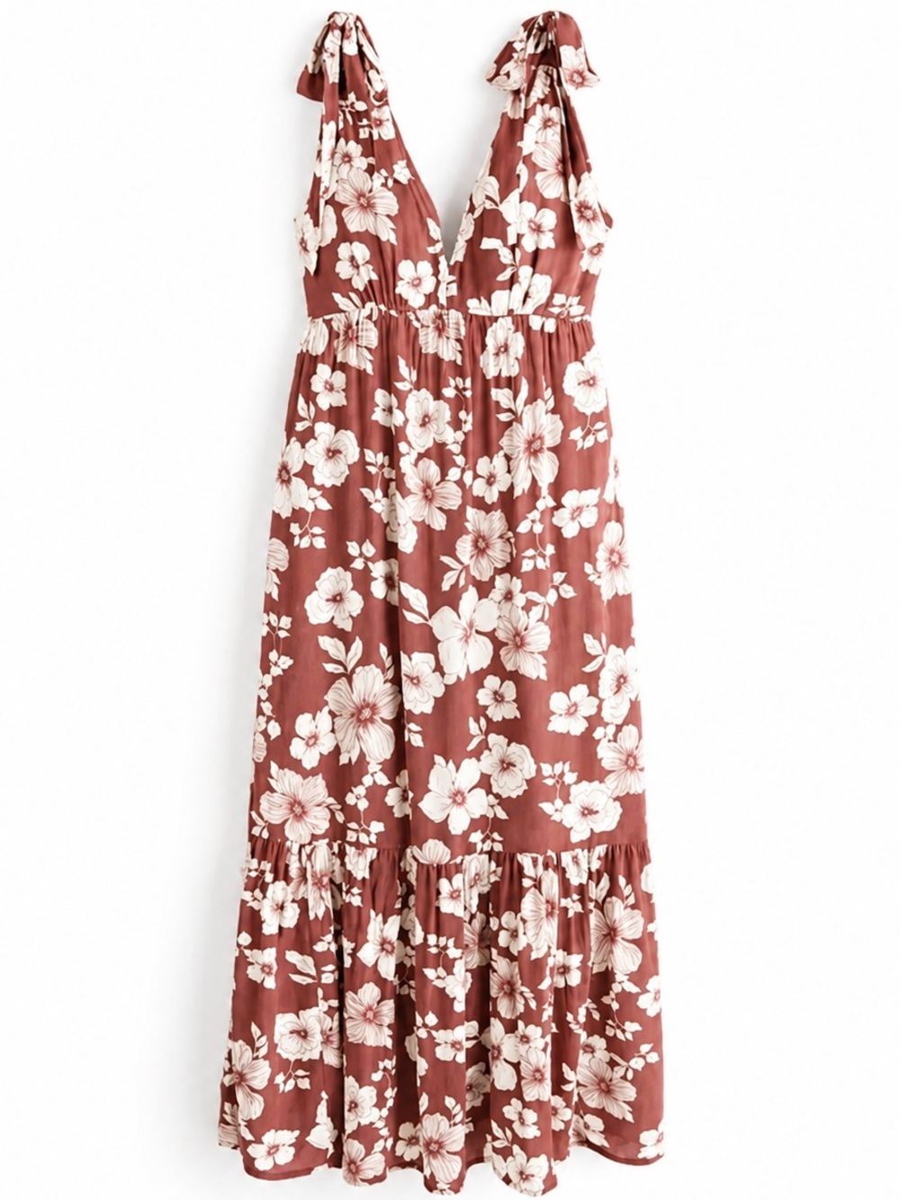 Abercrombie & Fitch Tie-Strap Floral Maxi Dress